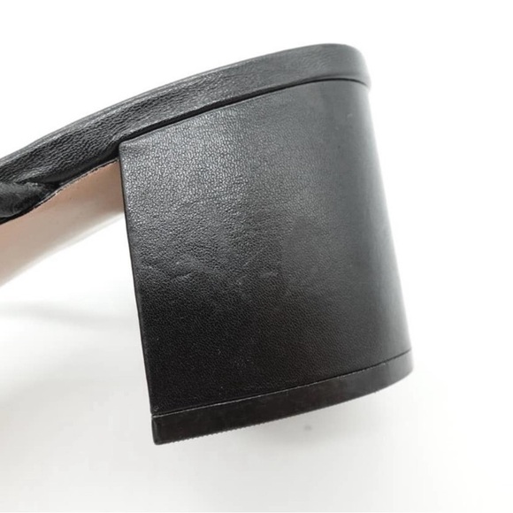 SCHUTZ Princey Strappy Sandal Womens 9.5 Black Knotted Block Heel Slide Slip On - Picture 9 of 11